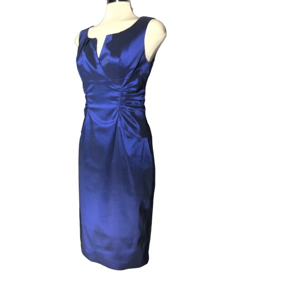 ADRIANNA PAPELL Luxury Sheath Designed Blue Dress Size 8 - Picture 10 of 15